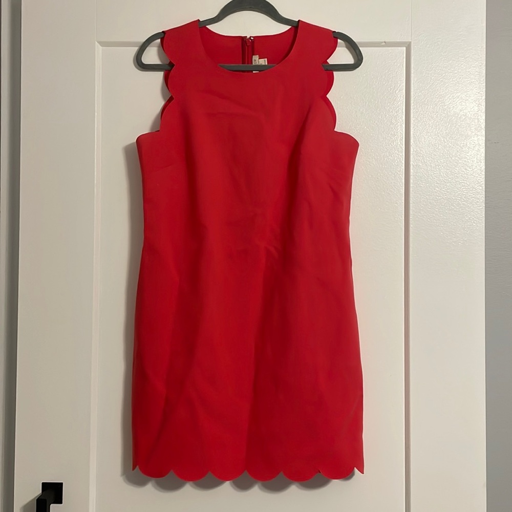 WORN ONCE SIZE 8 J.CREW SCALLOP SHIFT DRESS